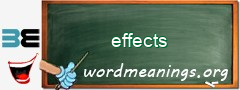 WordMeaning blackboard for effects